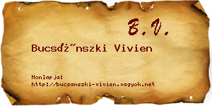 Bucsánszki Vivien névjegykártya