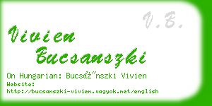 vivien bucsanszki business card